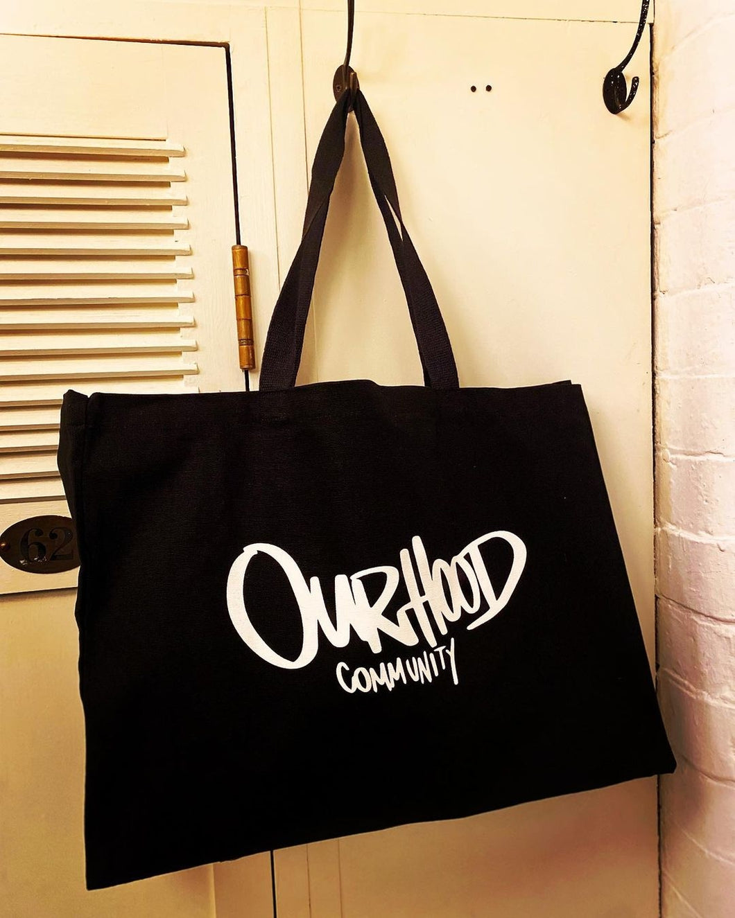 Ourhood Community Large Tote Bags (BLACK)